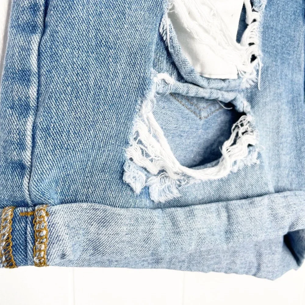 Forever 21 Distressed Button Fly Jean Shorts Size 12